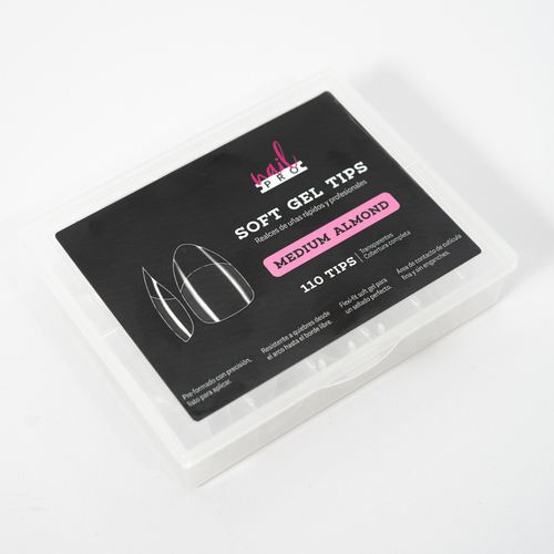 NAIL PRO TIPS SOFT GEL MEDIUM ALMOND 110U (PRE-LIMADOS)